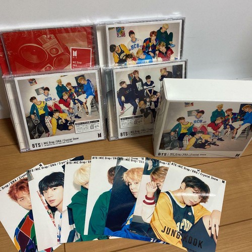 BTS MIC Drop DNA Crystal Snow CD 4 Type Set Official Photo Original Box Case