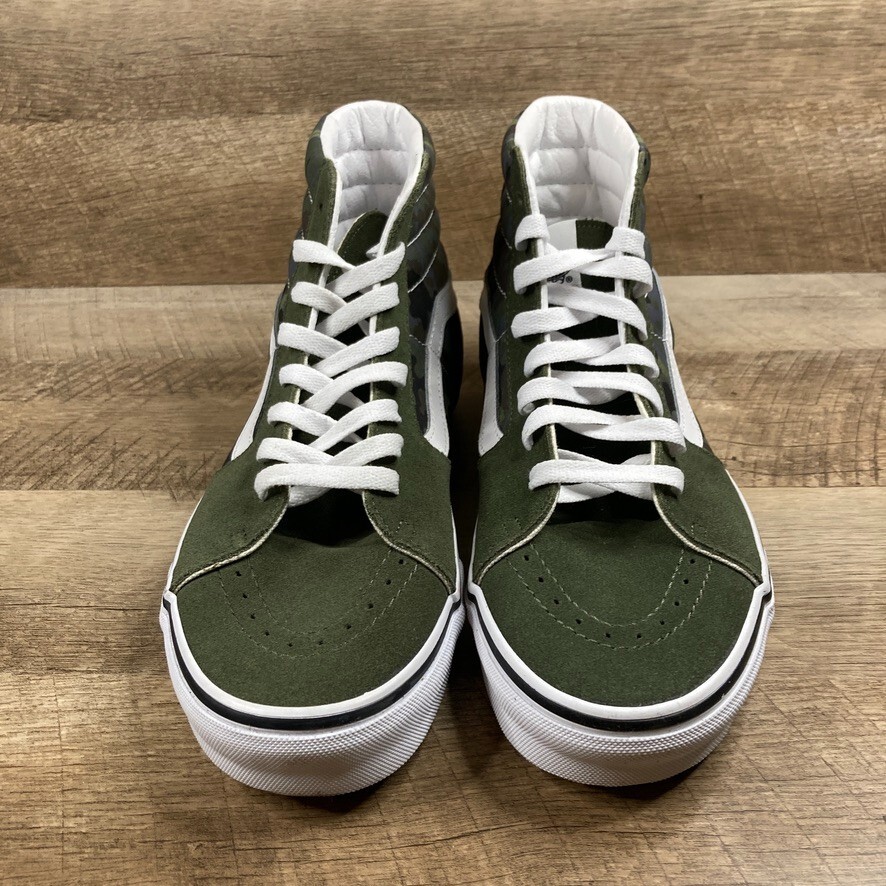 VANS Sk8-Hi Rain Camo Green Multi Color Sneakers Shoes Mens Womens  NEW