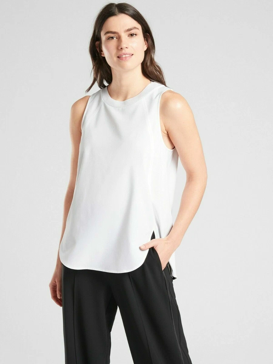 NEW Athleta Zephyr Tank Top, WHITE PLUS SIZE 2X #530125