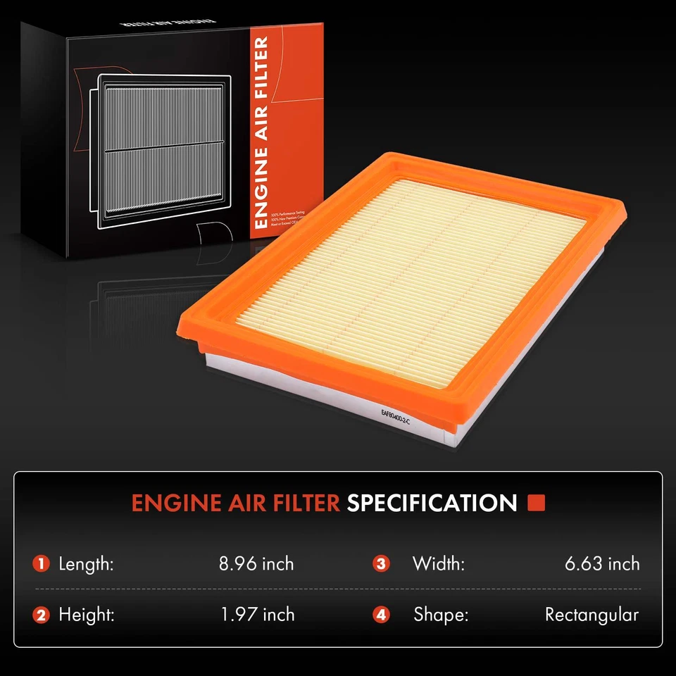 2x Filtro de aire motor delantero Honda Civic 1996-2000 Civic del Sol 1996-1997 Foto 2 de 4