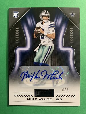Mike White 2018 Panini Playbook Rookie Auto #112 SSP/5 !!! Cowboys/Jets