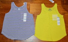 Girl's Old Navy Blue Lime Sleeveless Boyfriend Tank Top Sizes 5, 6-7, 8, 10-12