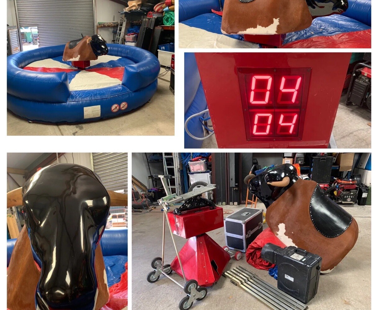 Rodeo Bull GS Engineering Best On Market Twin Timer Bucking Bronco Inflatable eBay