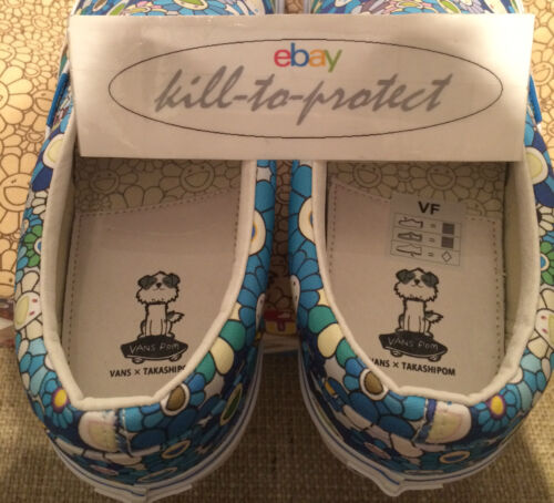 VANS x TAKASHI MURAKAMI AZUL (FLOR) Talla EE. UU. UK6 7 8 9 10 11 2015 Cubierta sin cordones - Imagen 5 de 10