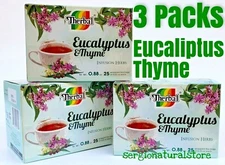 3 Packs Therbal 75 Tea bags Te Eucalipto Tomillo Eucalyptus Thyme Free Shipping