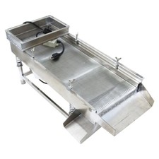 3mm Stainless Steel Linear Vibrating Screen Sifter Shaker 11.8"x29.5" 110V 80W