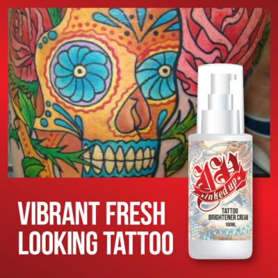 INKED UP TATTOO AUFHELLER CREME - VERBESSERT TATTOO FARBE STOPPT VERBLASSEN