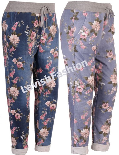 ladies floral cotton trousers