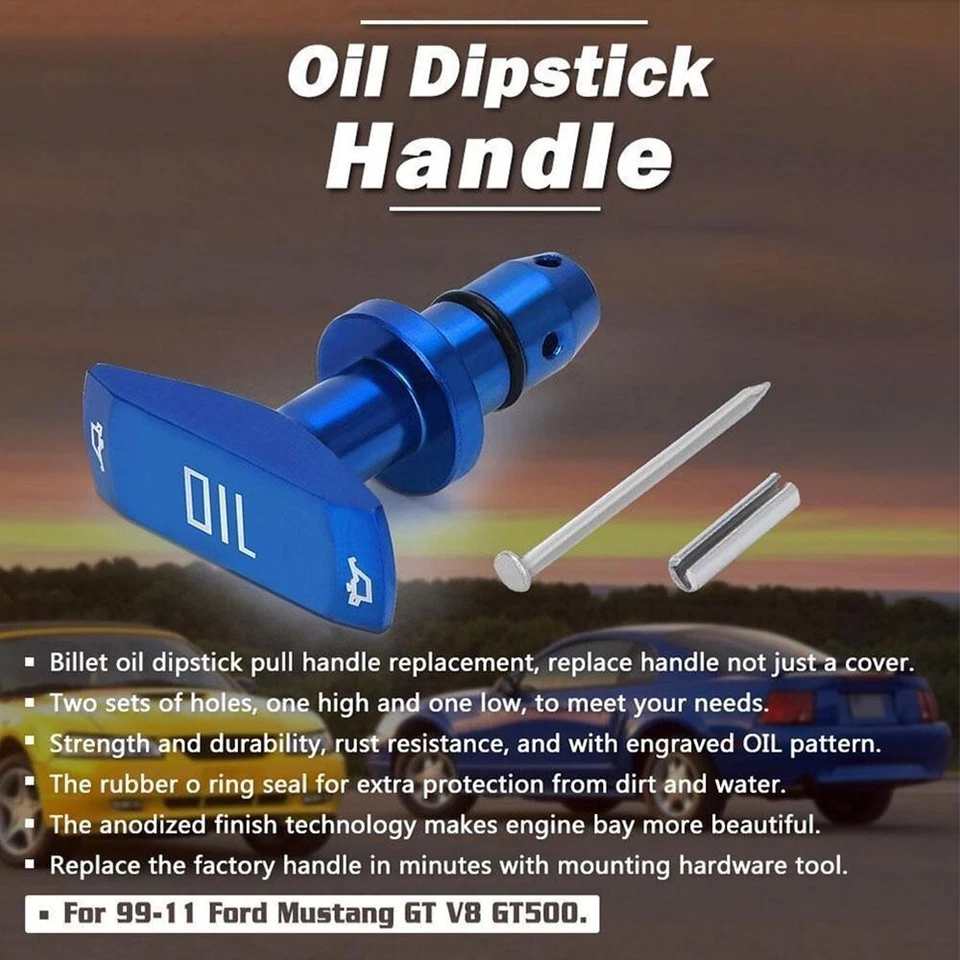 Manija del tirón de aceite del coche para Ford Mustang GT V8 GT500 1999-2011 — 第 3/4 张图片