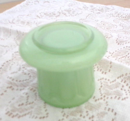Jadeite Planter & Saucer Depression Glass Miniature Planter 2.5" VTG 1930's FS - Picture 5 of 7