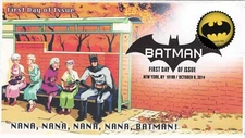 AO-4929-4, 2014, Batman, Bronze Age, Signal, Add-on Cachet, Pictorial Postmark,