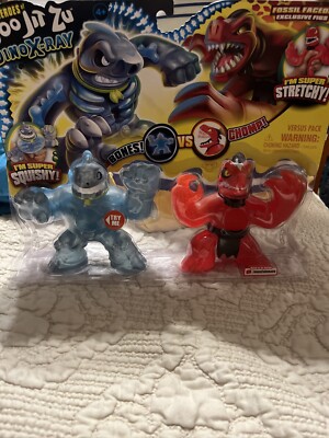 Heroes of Goo Jit Zu Dino X-Ray 2 Pack Thrash vs Verapz - Fossil Faceoff Pack