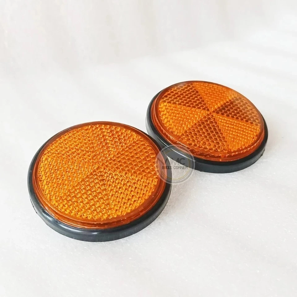 Reflectores de faros delanteros R8 naranja para Yamaha DT100 DT125 DT175 DT250 4 piezas Foto 3 de 4