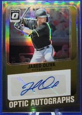 Jared Oliva 2021 Donruss Optic Baseball Optic Autographs HOLO Auto pirates