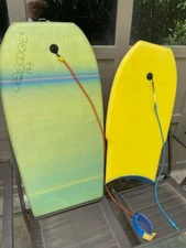 OG vintage Morey 143 Boogie Board bodyboard  Lot of 2 Original Leash And Plug