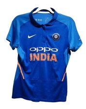 Nike Dri Fit Oppo India Cricket Jersey Women's Large Blue