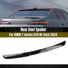 Car Rear Spoiler Lip Roof Wing Lid For BMW 7 Series G70 M Tech 2024 Gloss Black
