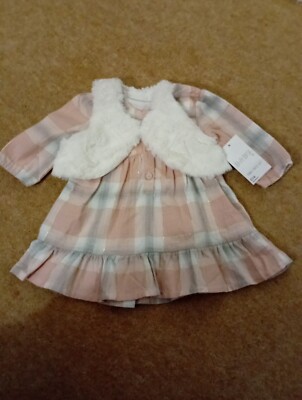 Matalan Babys 2-teiliges Set, Kleid Weste Neugeborene