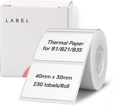 NIIMBOT Labels for B1/B21/B3S Label Maker 1.57 X 1.18 40X30Mm Thermal
