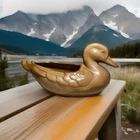 Frankoma Pottery Planter Mallard Duck  208A Clay Brown Tan Sapulpa USA Vintage