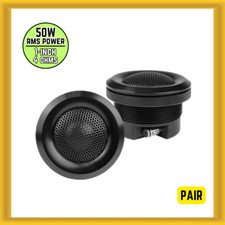 Audiopipe ATX-100B 1 50W RMS Power 4 Ohms Silk Dome Car Audio Tweeters PAIR