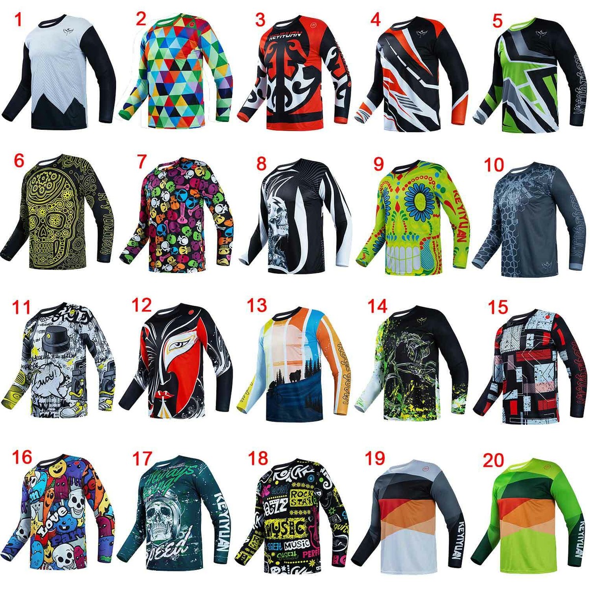 Men's Downhill Jersey Long Sleeve Motocross OFF Road DH MTB MX BMX