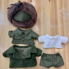 Pre-sale Clothes Dress up Hat Shirts Coats Pants 5PCS for 20cm Plush Doll Toy 