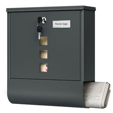 Briefkasten Wandbriefkasten mit Zeitungsfach Wandbriefkasten Sichtfenstern 