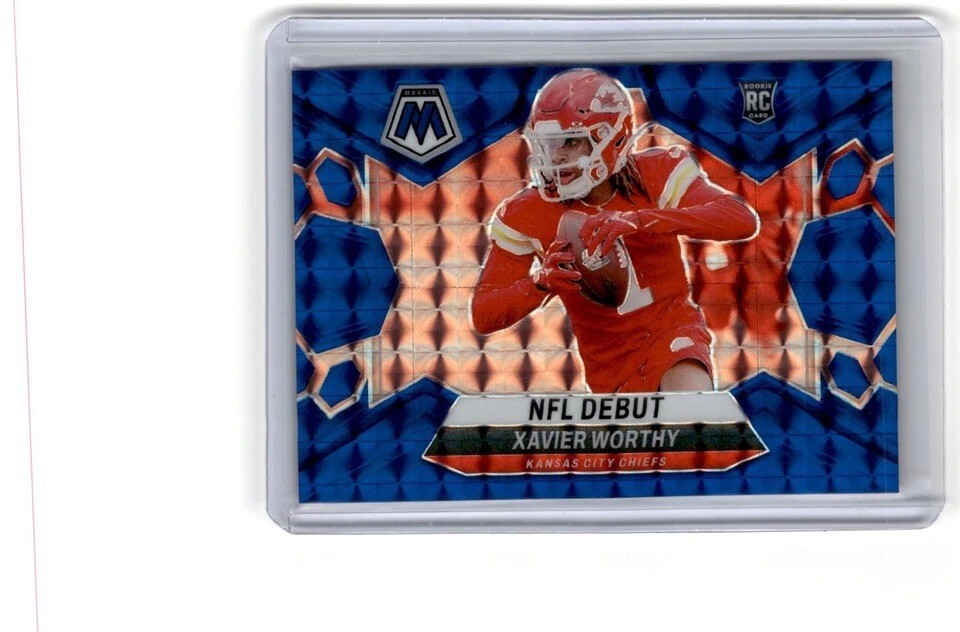 2024 Panini Mosaic Blue Xavier Worthy Rookie 92/99 Kansas City Chiefs #285