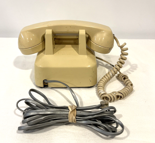 NORTHERN TELECOM BEIGE VINTAGE 1970 ROTARY DIAL PHONE BELL CANADA TELEPHONE - Picture 4 of 9