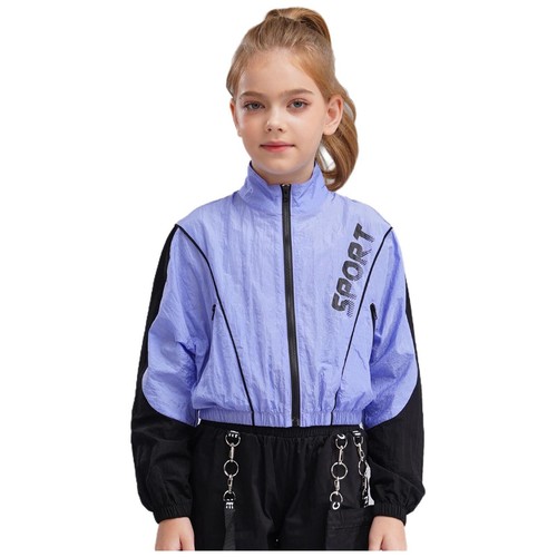 Girls Jacket Collar Undershirts Riding Sweatshirts Sports Activewear Zip Up - Picture 8 of 70
