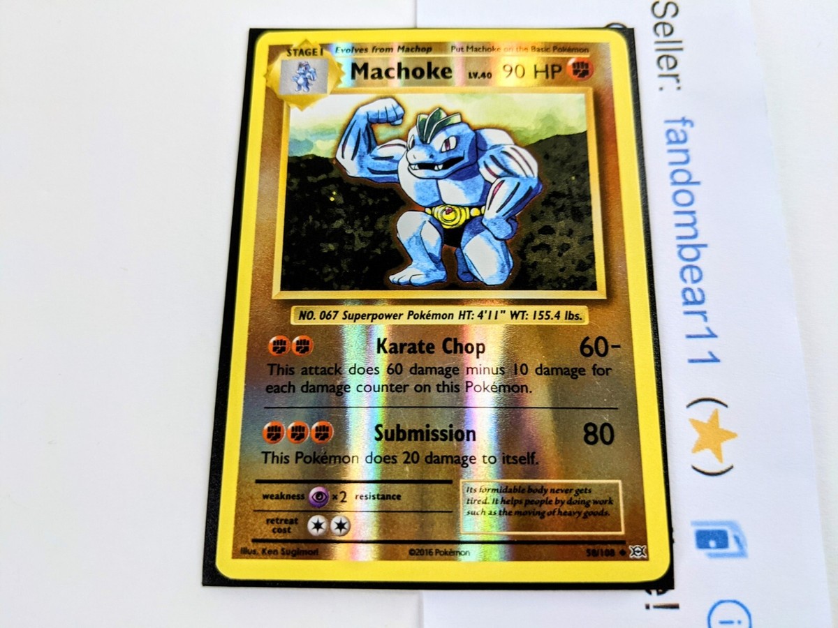 Machoke REVERSE HOLO card 58/108 XY Evolutions Pokemon TCG 2016