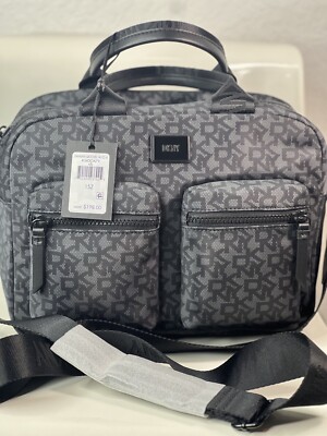NWT DKNY Women s Damian Satchel Black/Grey Crossbody Bag Handbag MSRP $198.00