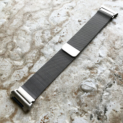 Modern Silber Farbe Verstellbar Milanese Schlaufen Netz Band für Fitbit Ionic