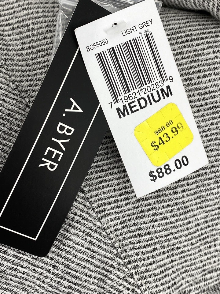 Mini chaqueta a rayas gris A.Byer usada para mujer con cinturón talla mediana nueva con etiquetas Foto 4 de 4