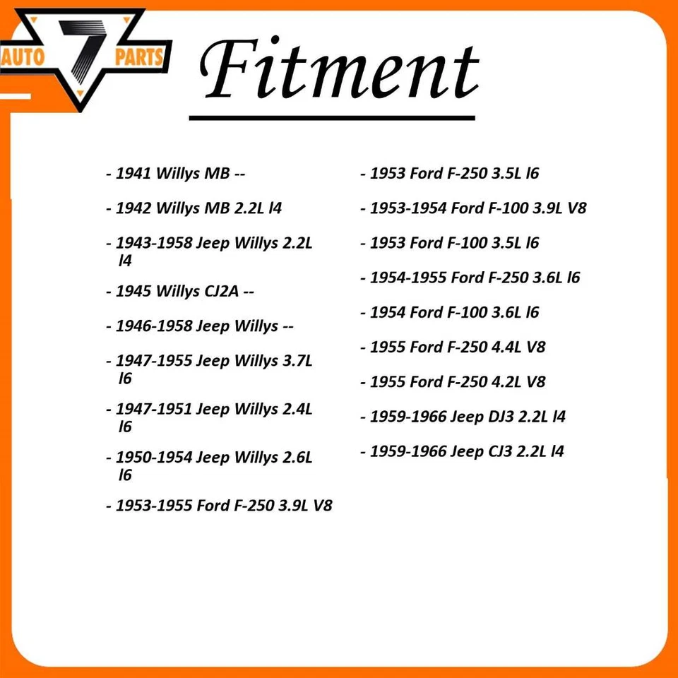 Передние задние амортизаторы FCS для 1953-1954 Ford F-100 1953-1955 Ford F-250 - Изображение 2 из 4