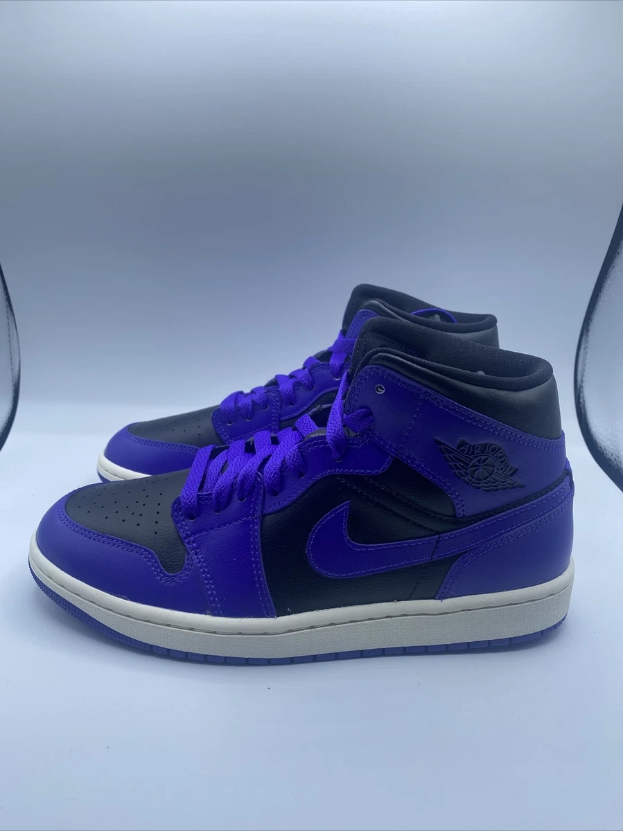 Nike Air Jordan 1 Mid Purple Black Womens BQ6472-051 NEW Sz 9