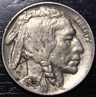 1937 D Buffalo Nickel 5c US Coin Denver Mint AU