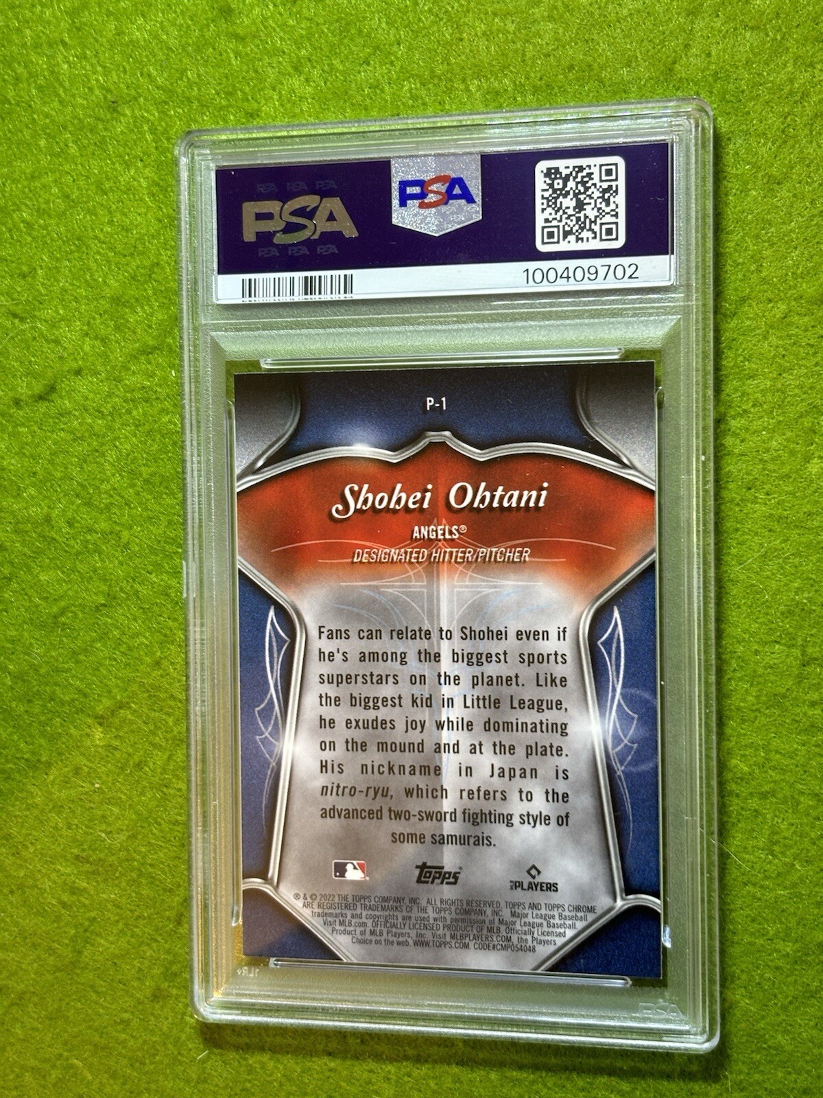 Shohei Ohtani PSA 10 WHITE SPARKLE PRIZM REFRACTOR GRADED CARD 2022 Topps Chrome view 12
