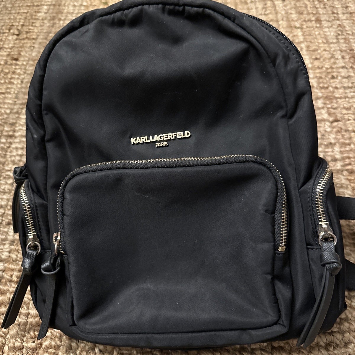 Karl Lagerfeld Cara Nylon Backpack Karl Lagerfeld Quilted Nylon Backpack - Blue Backpacks  main image 3
