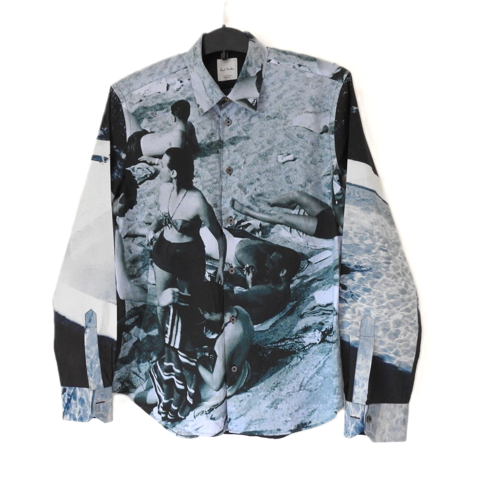 Paul Smith Mainline Acid Beach Photo Print Shirt Men's M Long Sleeve Rare image 7