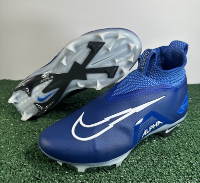 Nike Alpha Menace Elite 3 Football Cleats Mens SZ 9 Royal Blue