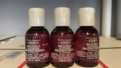 Lot of 3 Kiehl's Iris Extract Activating Treatment Essence 1.4oz/40ml