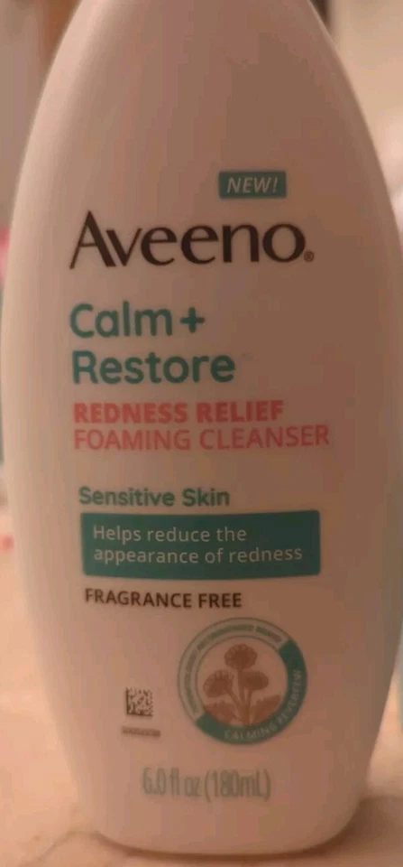 Aveeno 2pk: Limpiador espumoso y gel hidratante calmante + restaurador alivio del enrojecimiento Foto 2 de 4