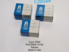 3 pcs. KING FASTENER 2400  1018C Staples Made In USA (NEW)