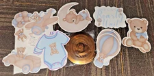 new WE CAN BEARLY WAIT BABY SHOWER hanging DECORATIONS cute bear theme