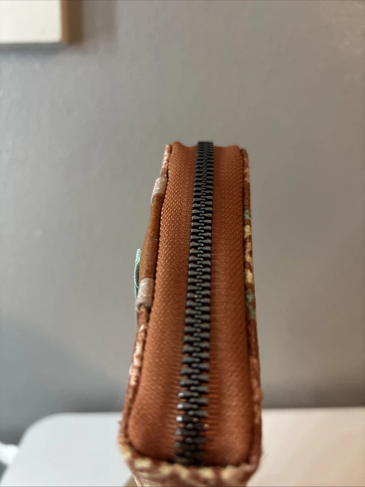 Montana West Long Zippy Wallet Burnt Orange/Blue/Pink Aztec Print - Image 4 of 4