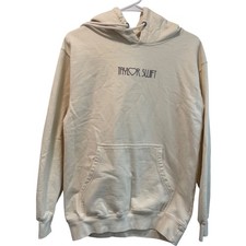 Taylor Swift The Eras Tour Hoodie Cream Graphic Pullover Sweatshirt Small