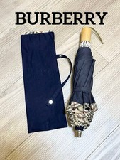 Burberry Parasol Nova Check Ruffled Navy Accessory Compact Umbrella Original Col