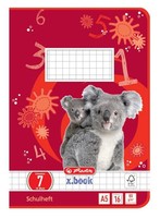 Herlitz Schulheft X.Book Din A5 Lineatur 7 / Kariert 16 Blatt